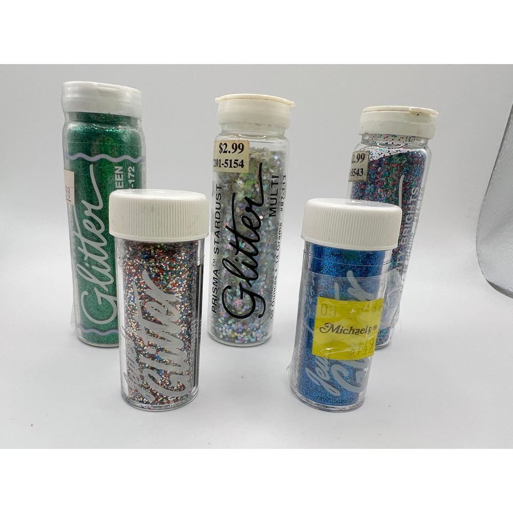 Lot of 5 Gick Crafts Glitter Multi Color, Fine, Prisma Stardust Arts‎ & Crafts